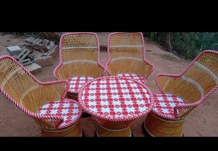 Bamboo chairs set